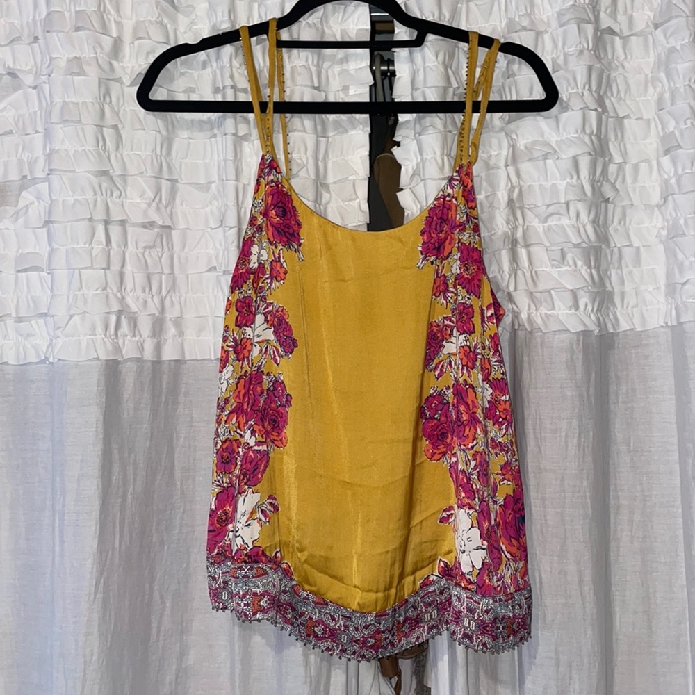 Free People Satin Floral Tank